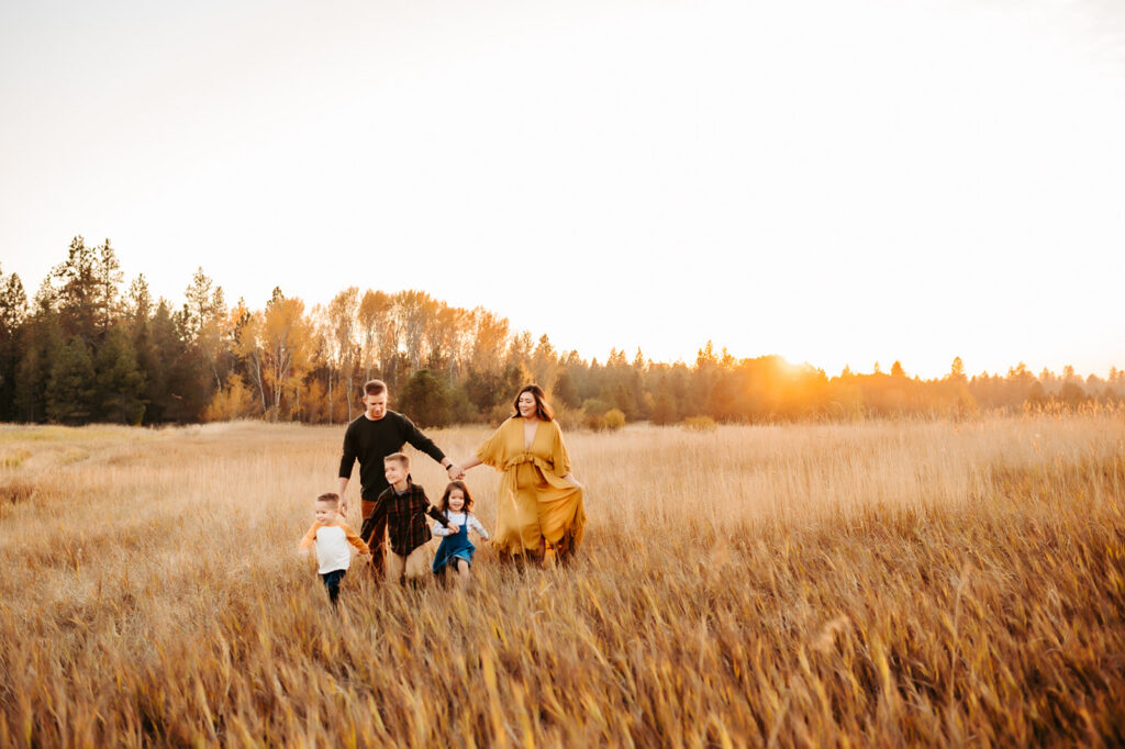 Authentic candid family moment captured during a relaxed lifestyle photo session in Spokane